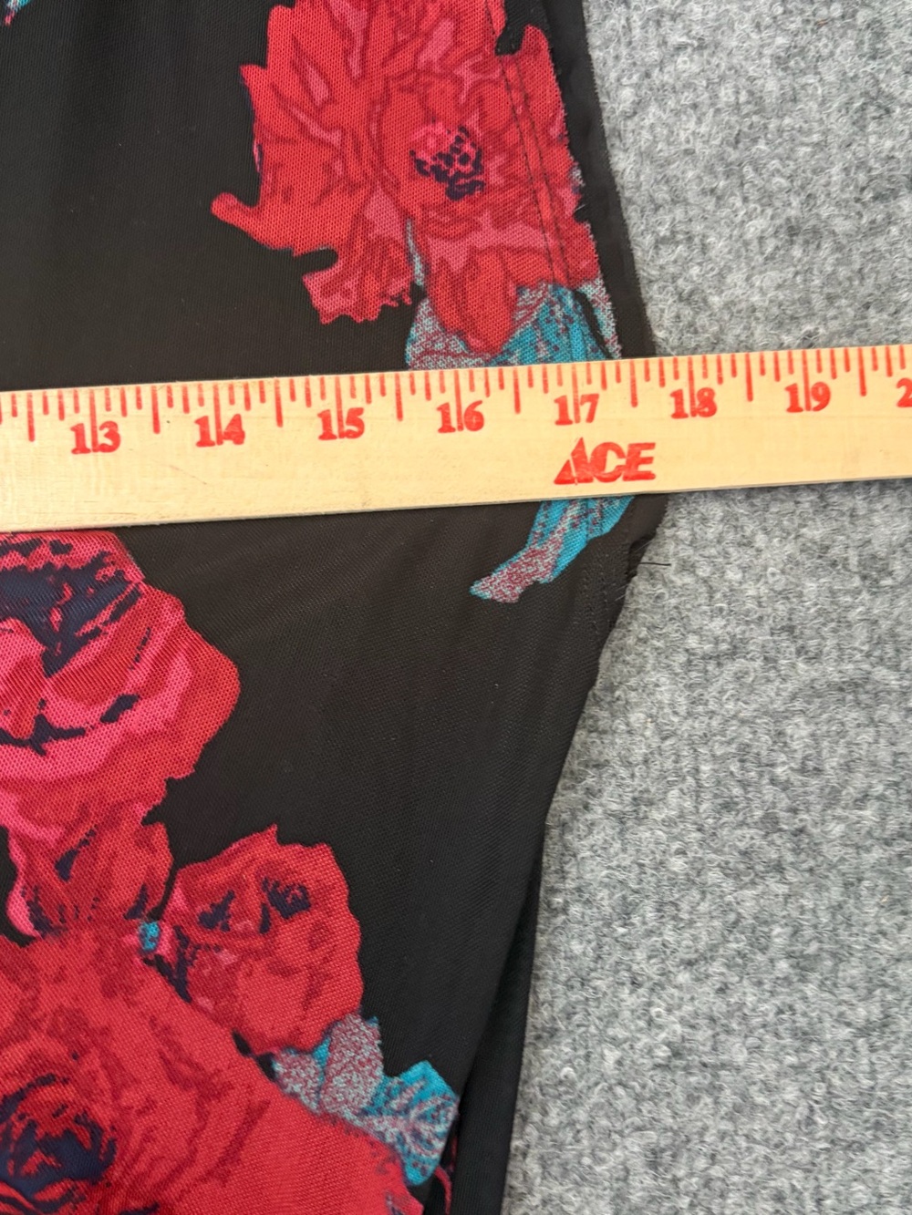 Free People Maxi Dress Womens XL Black Red Floral Teal Sleeveless Ruched‎ Draped - Picture 5 of 5